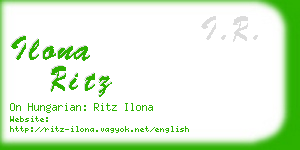 ilona ritz business card